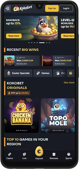 Kokobet Casino-promoties en -bonussen op je telefoon